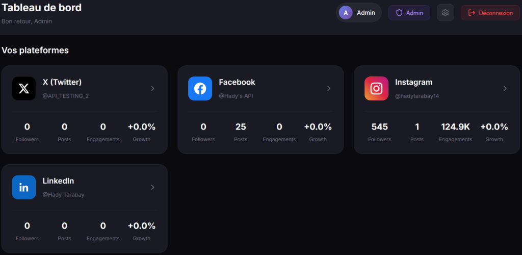 Centralisez vos réseaux sur une seule plateforme. 