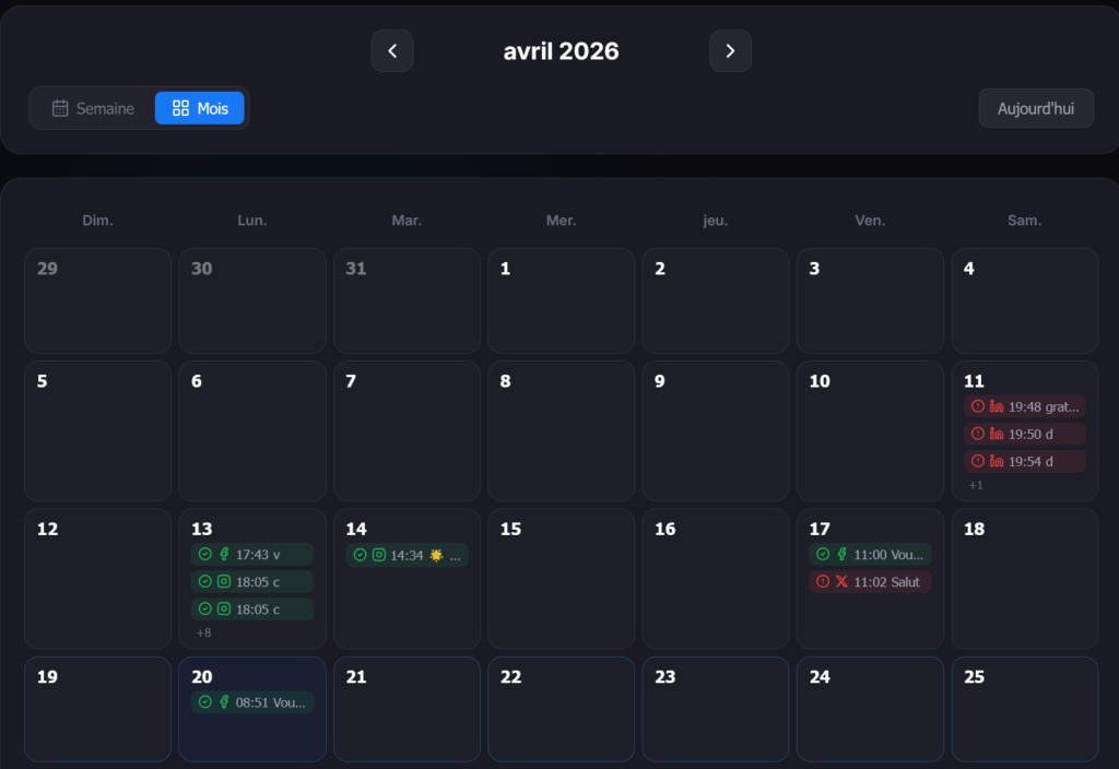 Découvrez notre calendrier pour programmer vos publications. Gagnez du temps !